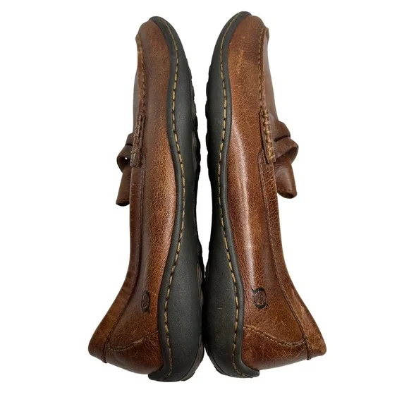Born Leather Penny Loafers Brown‎ Men's 8.5 Slip On Casual Office Church Comfort - Picture 4 of 7